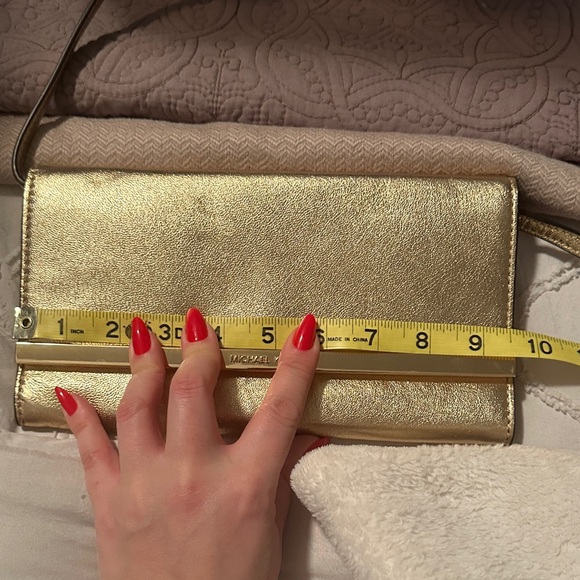 Michael Kors Metallic Gold Clutch - Picture 8 of 9
